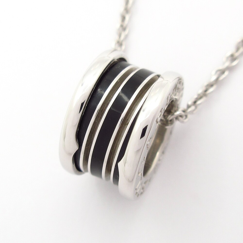 Bvlgari B-zero1 Necklace 18K White Gold Black Enamel